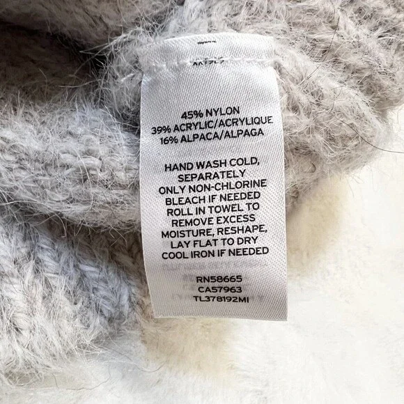 Leith Alpaca Blend Cardigan Eyelash Knit Sz Small - Picture 7 of 10